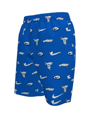 Nike Swim Breaker Big Kids' (Boys') 7" Brief-Lined Volley Short - Blue Crystal