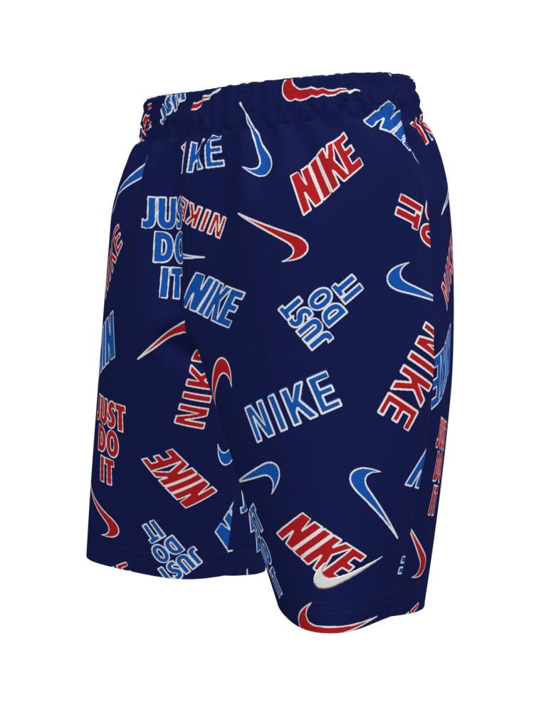 Nike Swim Breaker Big Kids' (Boys') 7" Brief-Lined Volley Short - Blue/Red