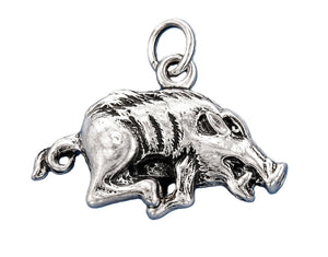 Razorback Sterling Silver Charm or Pendant - 27