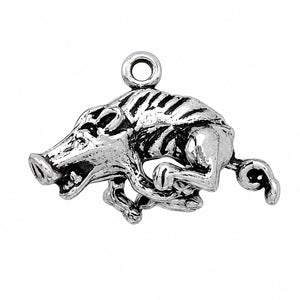 Razorback Sterling Silver Charm or Pendant - 27