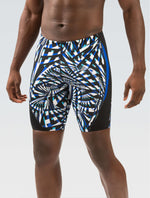 Reliance Men's Atomic Blue Printed Color Block Jammer - Atomic Blue Printed front-model