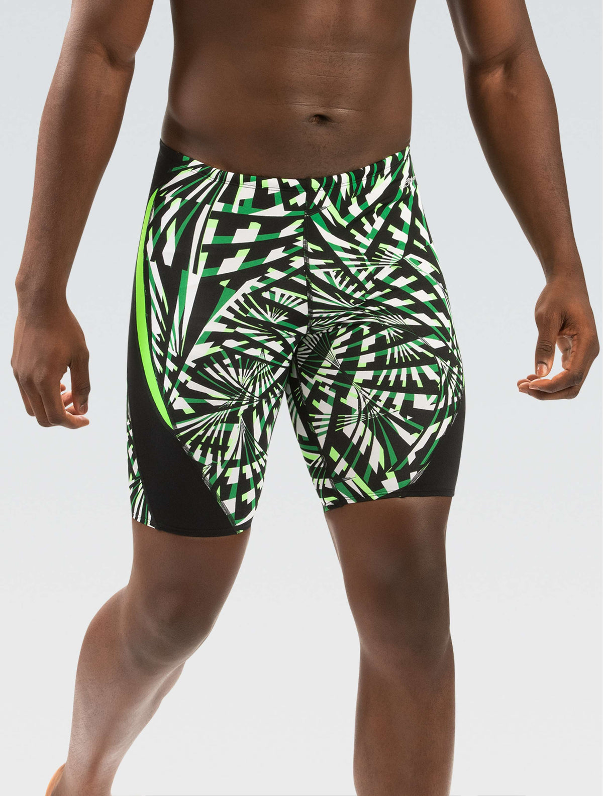 Reliance Men's Atomic Green Printed Color Block Jammer - Atomic Green Printed alt