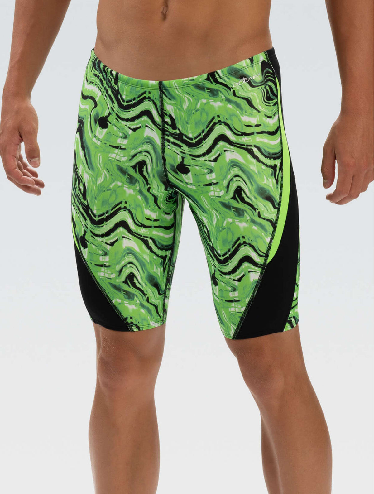 Reliance Men's Blaze Green Color Block Jammer - Blaze Green front