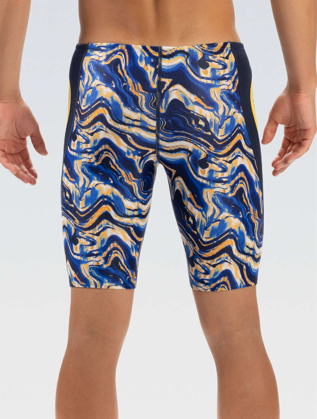 Reliance Men's Blaze Navy and Gold Color Block Jammer - Blaze Navy and Gold back