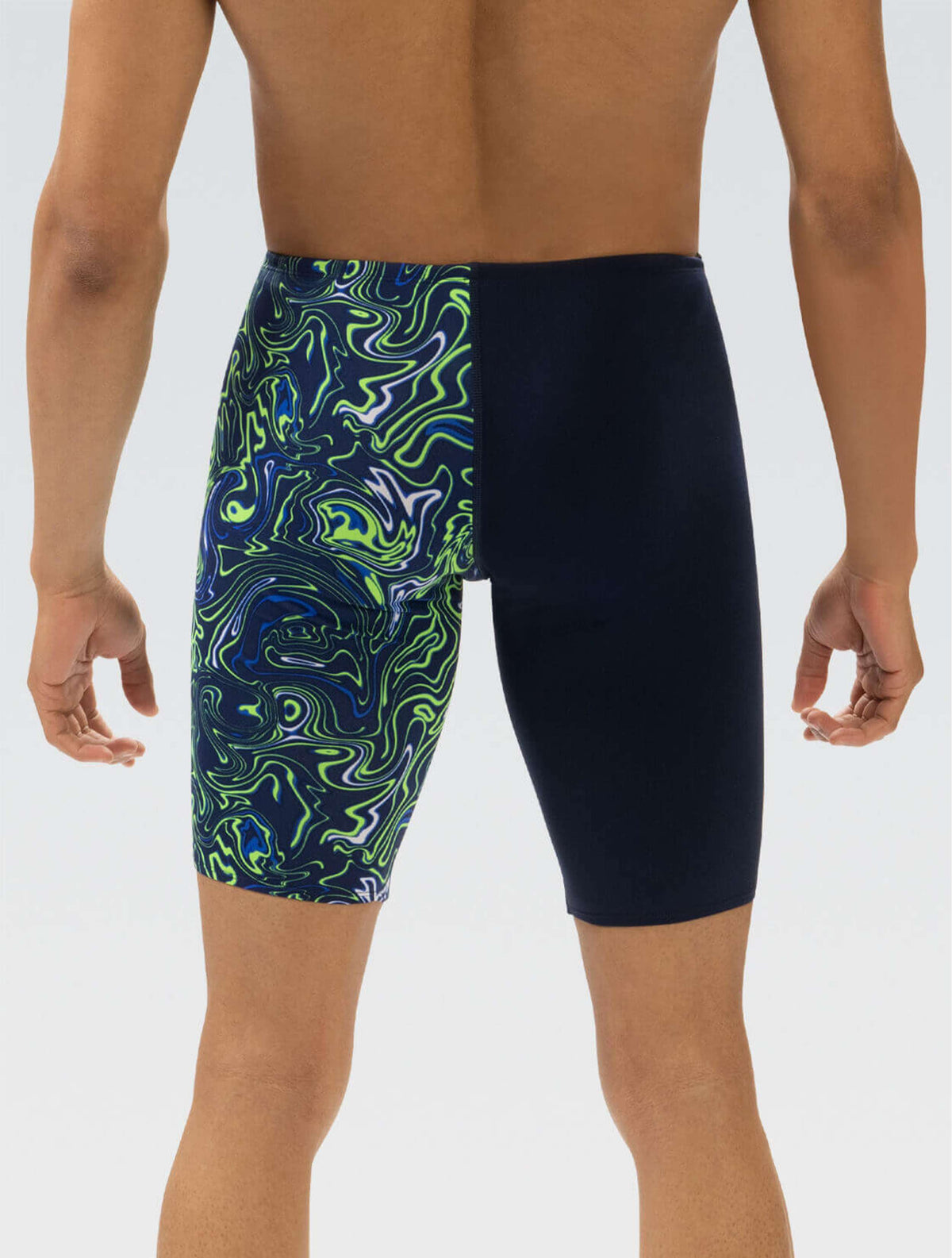Reliance Men's Forcefield Blue and Green Asymmetrical Jammer - Forcefield Blue and Green back