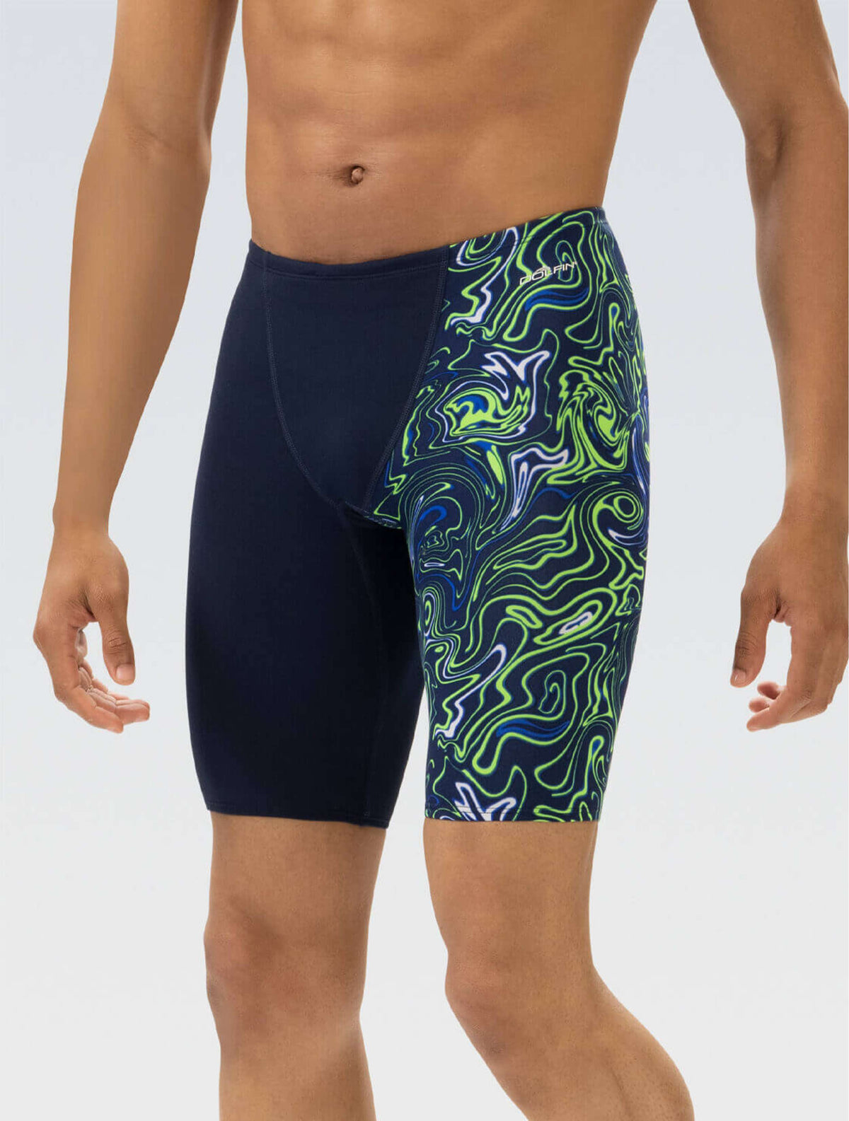 Reliance Men's Forcefield Blue and Green Asymmetrical Jammer - Forcefield Blue and Green front