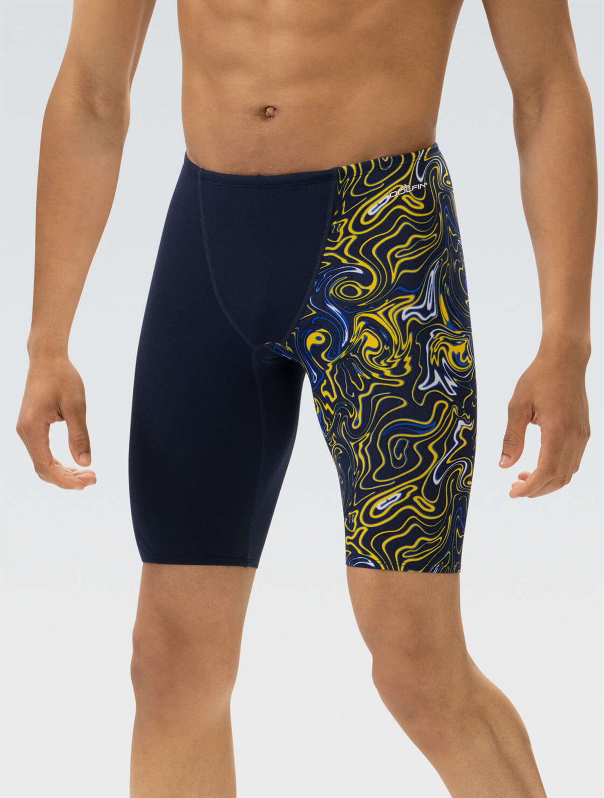 Reliance Men's Forcefield Navy and Gold Asymmetrical Jammer - Forcefield Navy and Gold front