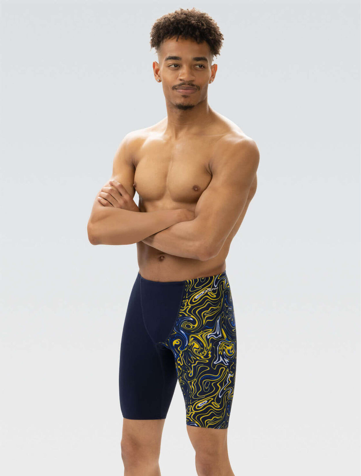 Reliance Men's Forcefield Navy and Gold Asymmetrical Jammer - Forcefield Navy and Gold front-extra