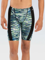 Reliance Men's Jet Stream Blue and Green Spliced Jammer - Jet Stream Blue and Green front
