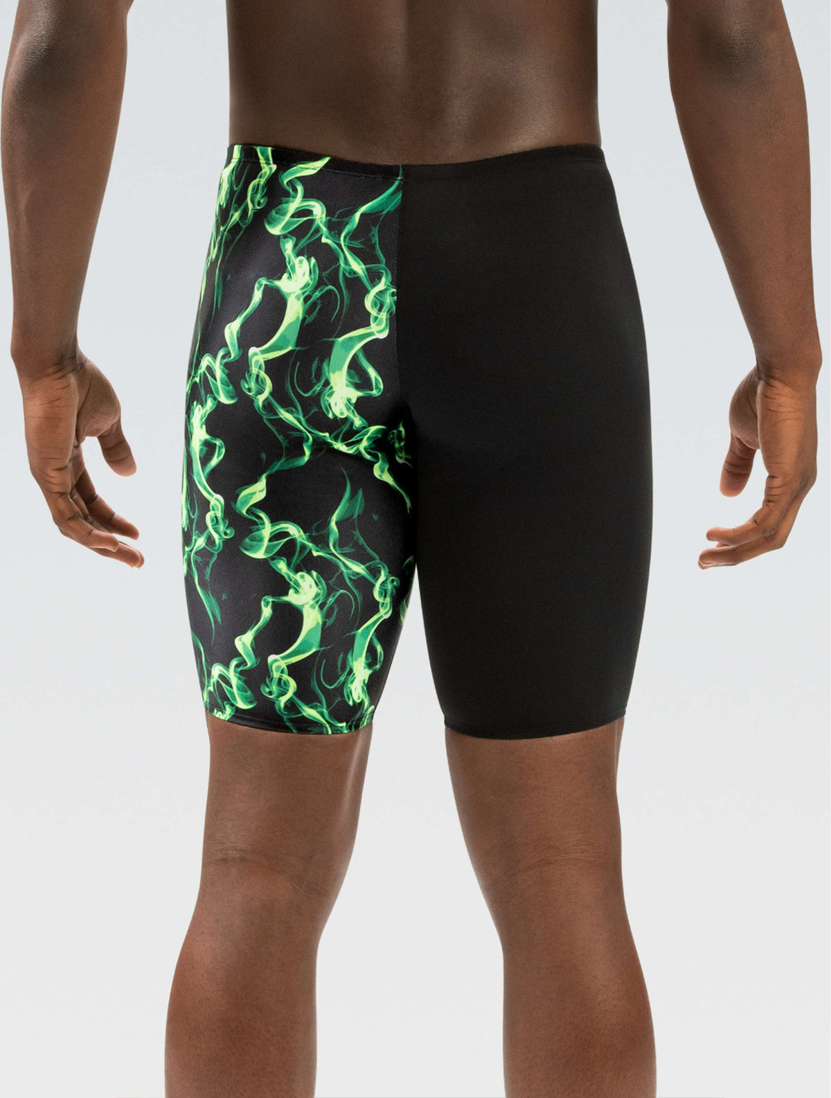 Reliance Men's Printed Vapor Green and Color Blocked Leg Jammer - Vapor Green and Color Blocked Leg back-model