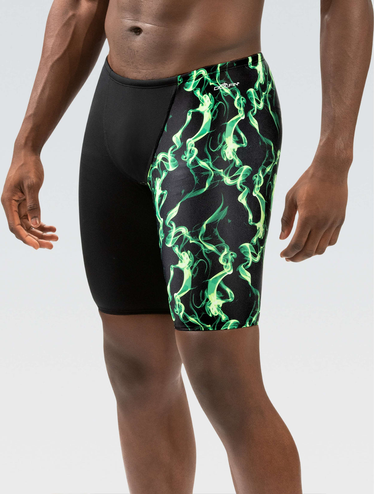 Reliance Men's Printed Vapor Green and Color Blocked Leg Jammer - Vapor Green and Color Blocked Leg front-model