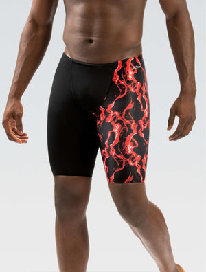 Reliance Men's Printed Vapor Red and Color Blocked Leg Jammer - Vapor Red and Color Blocked Leg alt