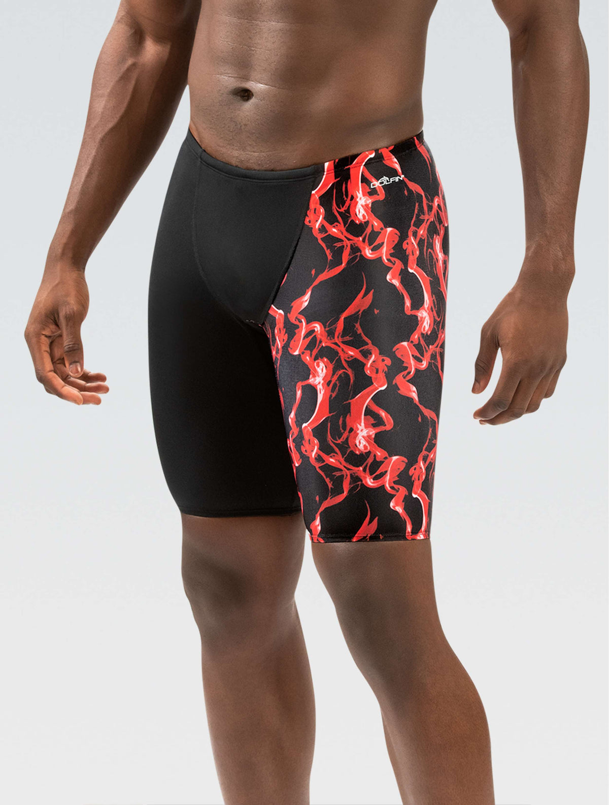 Reliance Men's Printed Vapor Red and Color Blocked Leg Jammer - Vapor Red and Color Blocked Leg front-model
