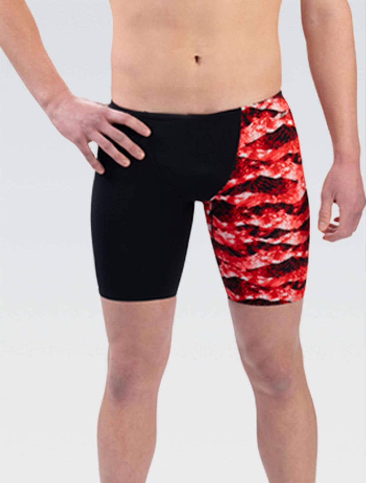 Reliance Men's Summit Red Asymmetrical Jammer - Summit Red front