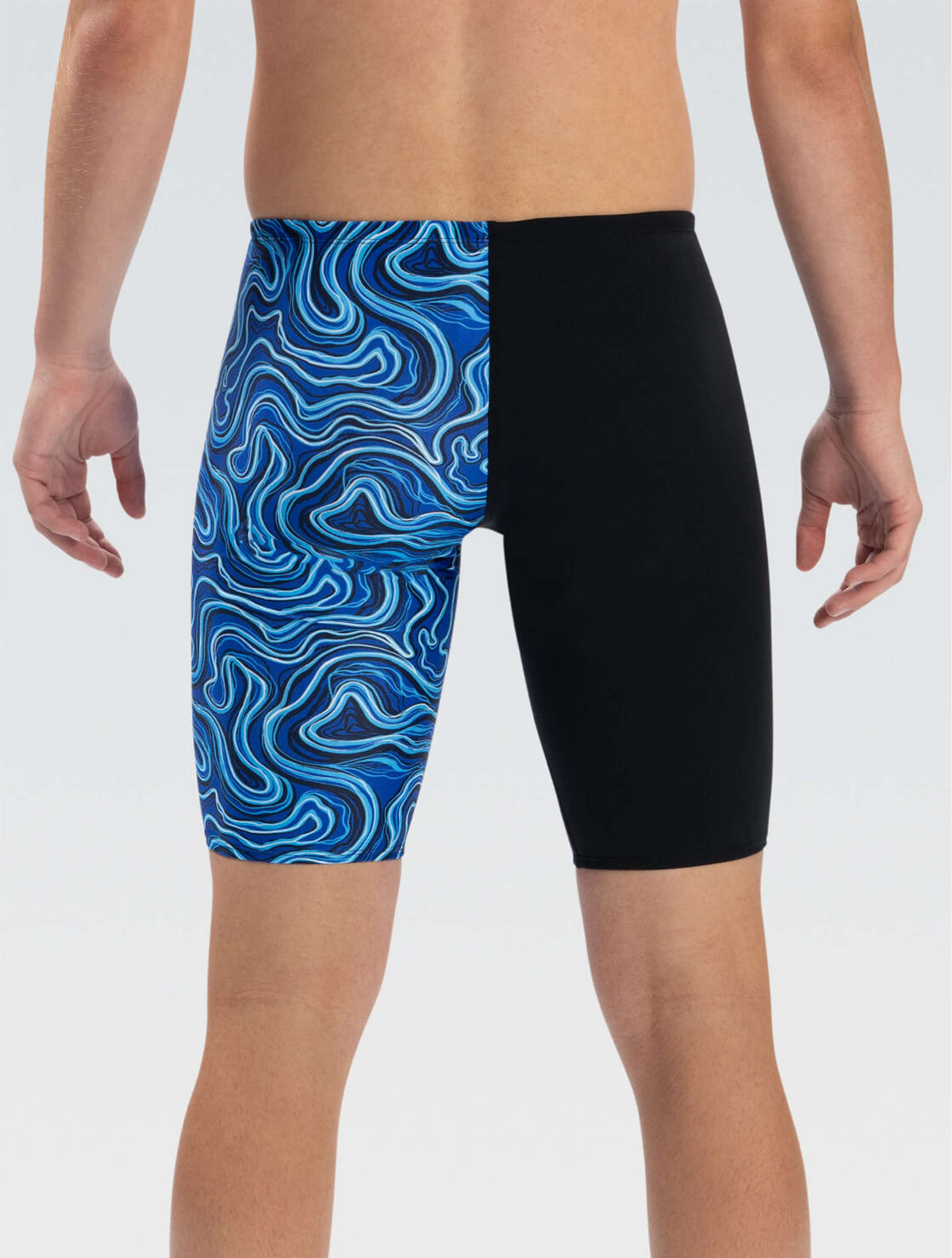Reliance Men's Tsunami Blue Asymmetrical Jammer - Tsunami Blue back