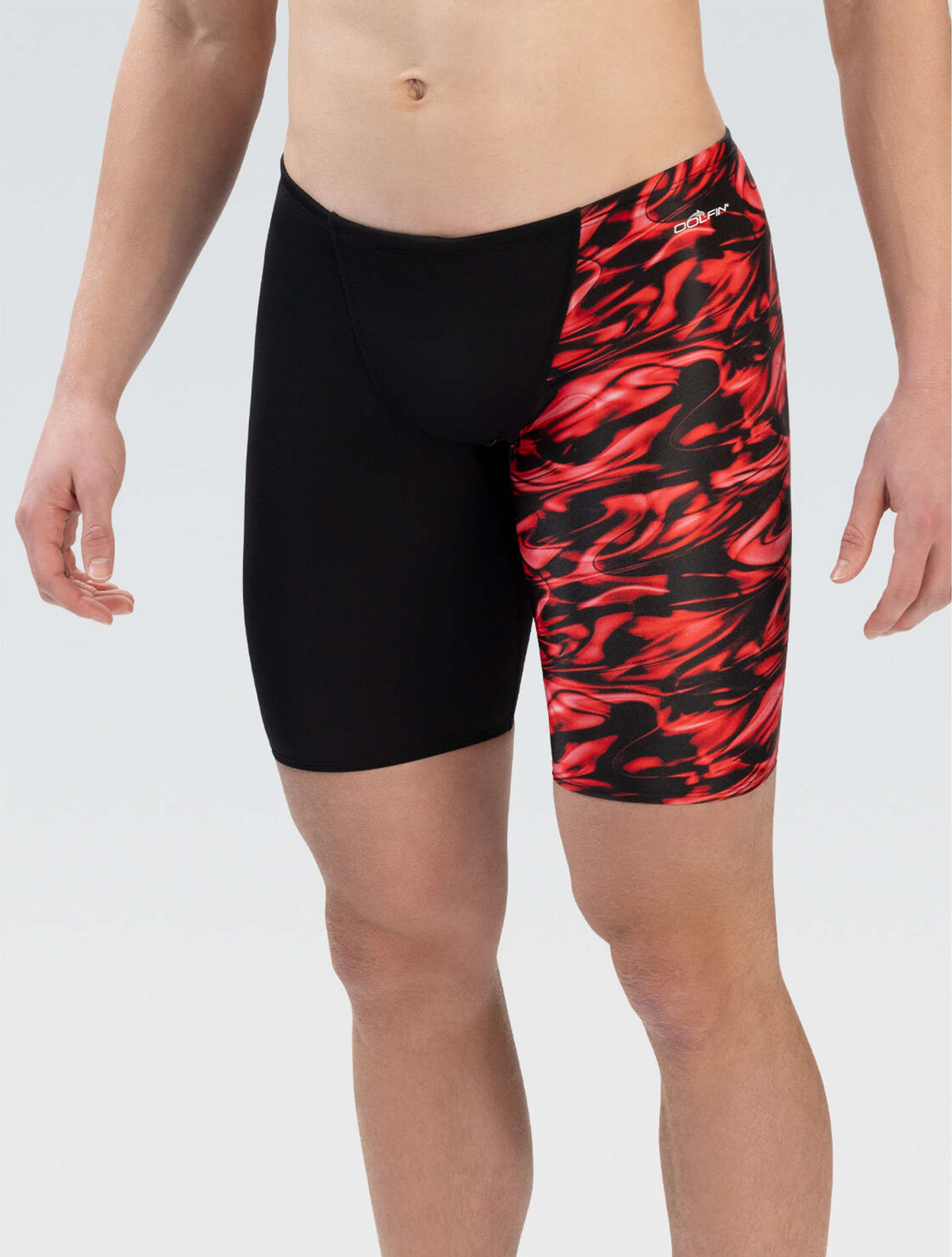 Reliance Men's Zephyr Red Asymmetrical Jammer - Zephyr Red front