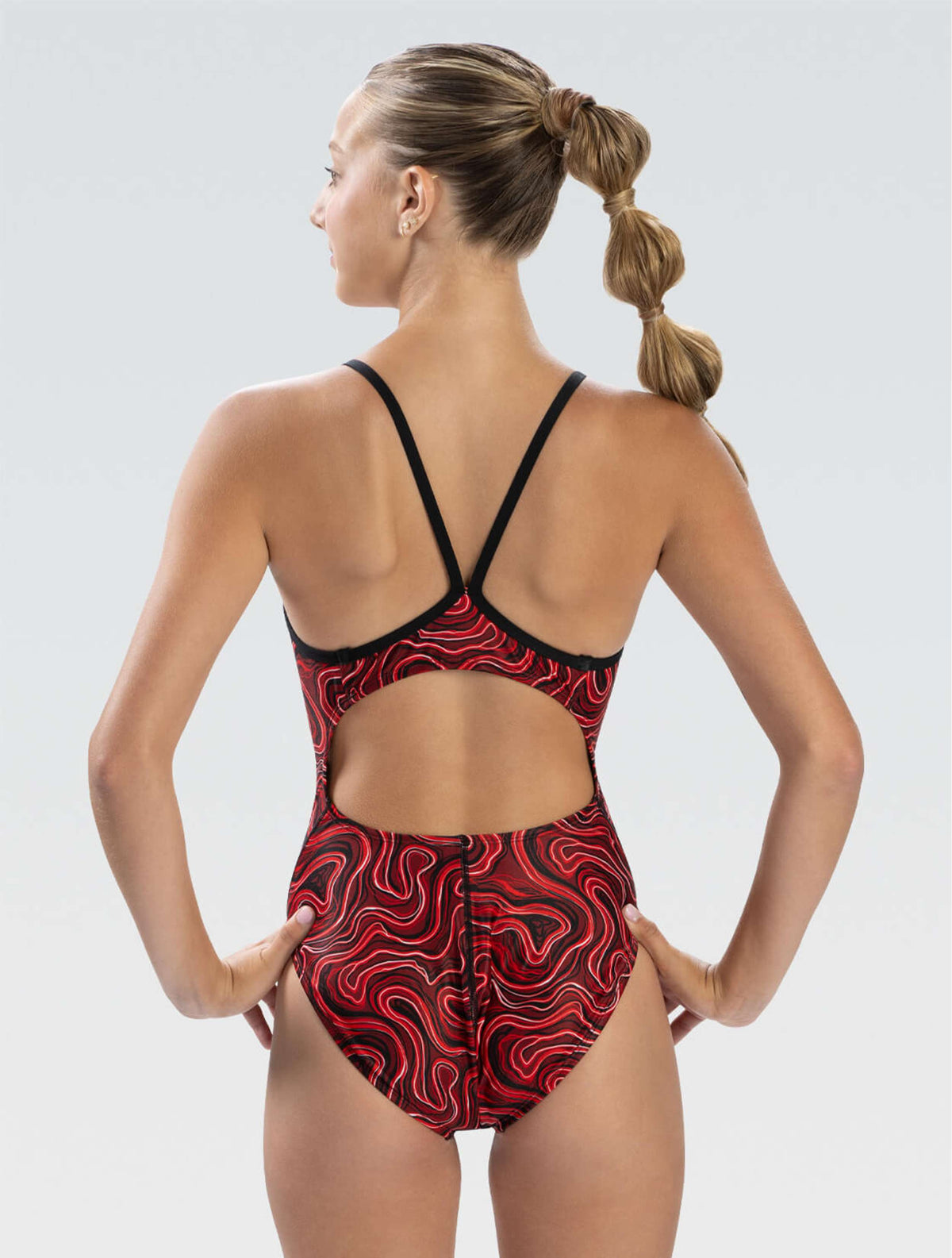 Reliance Tsunami Red V-Back One Piece - Tsunami Red back