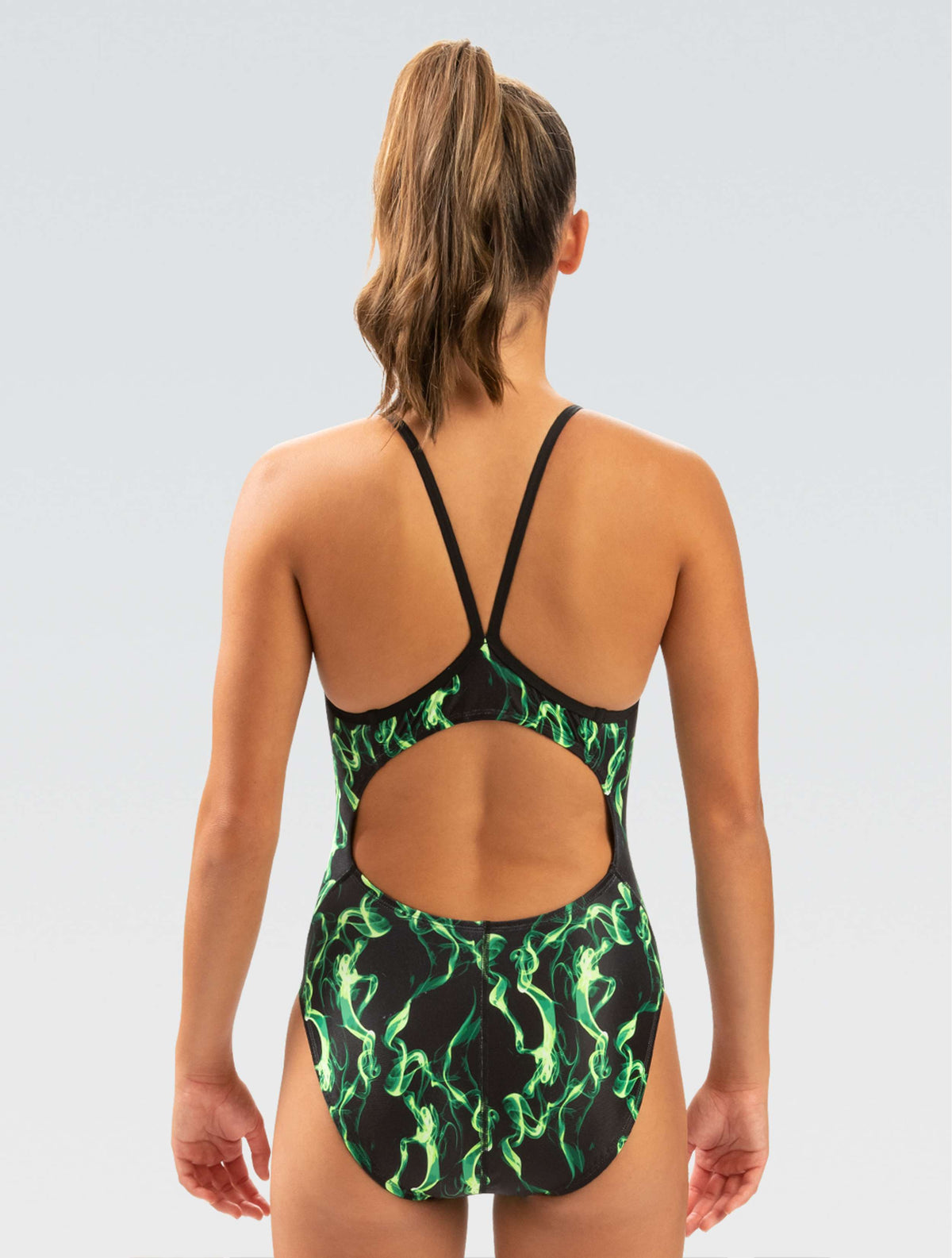 Reliance Women's Vapor Green V-Back One Piece - Vapor Green back