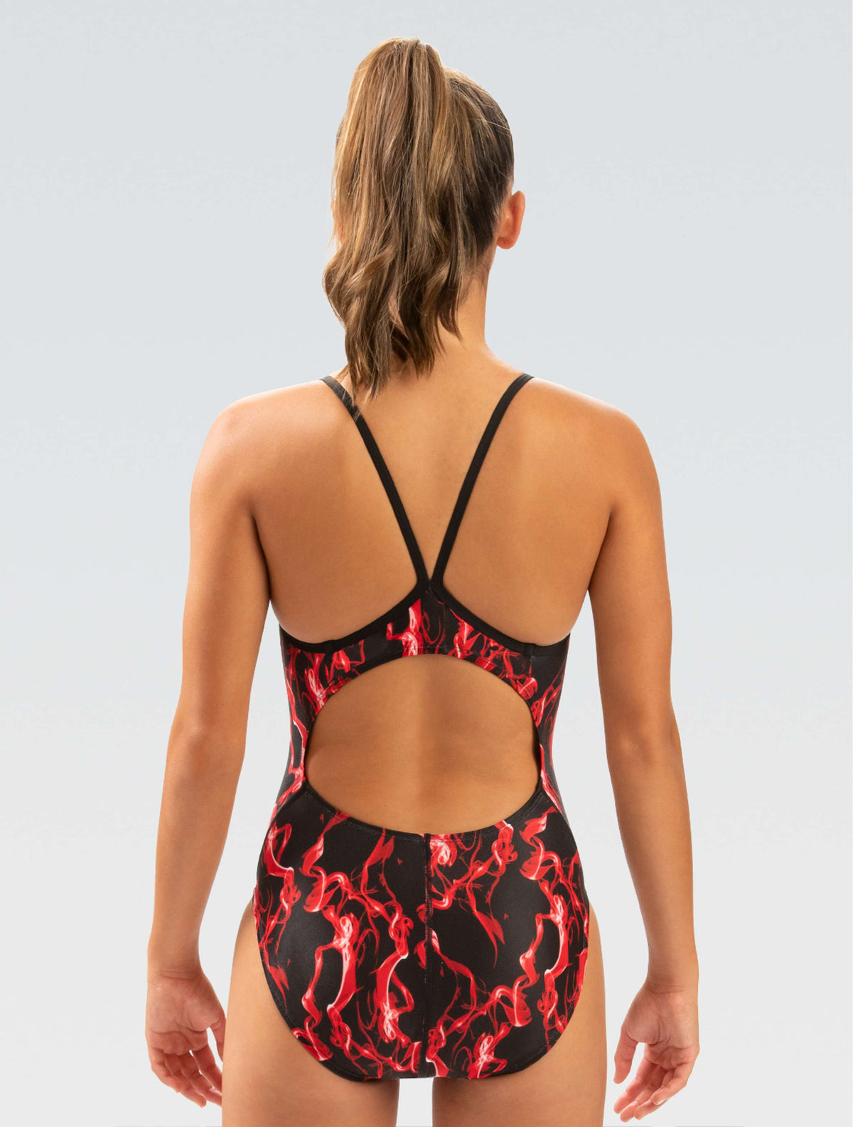 Reliance Women's Vapor Red V-Back One Piece - Vapor Red back