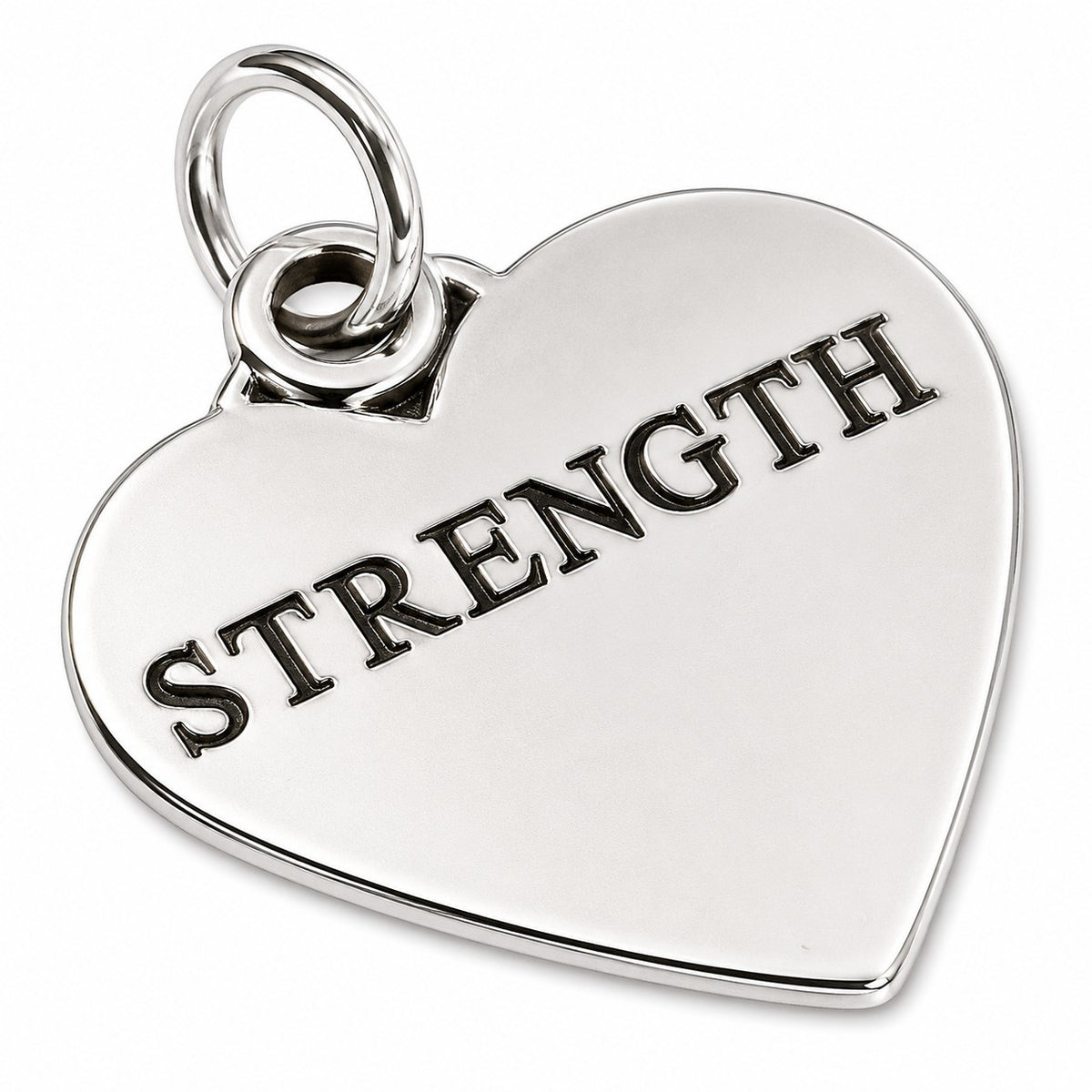 Sterling Silver Motivational Heart-Shaped Charms - Pendant - 27