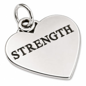 Sterling Silver Motivational Heart-Shaped Charms - Pendant - 27