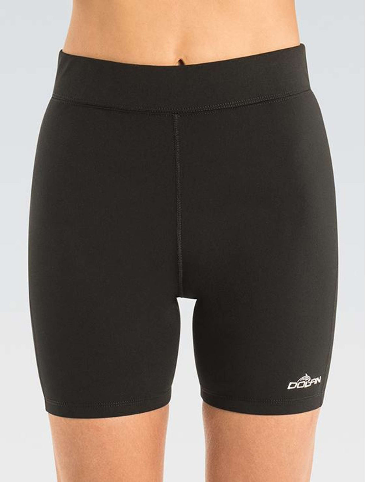 Women's Aquashape Black Mid-Length Shorts - Black front