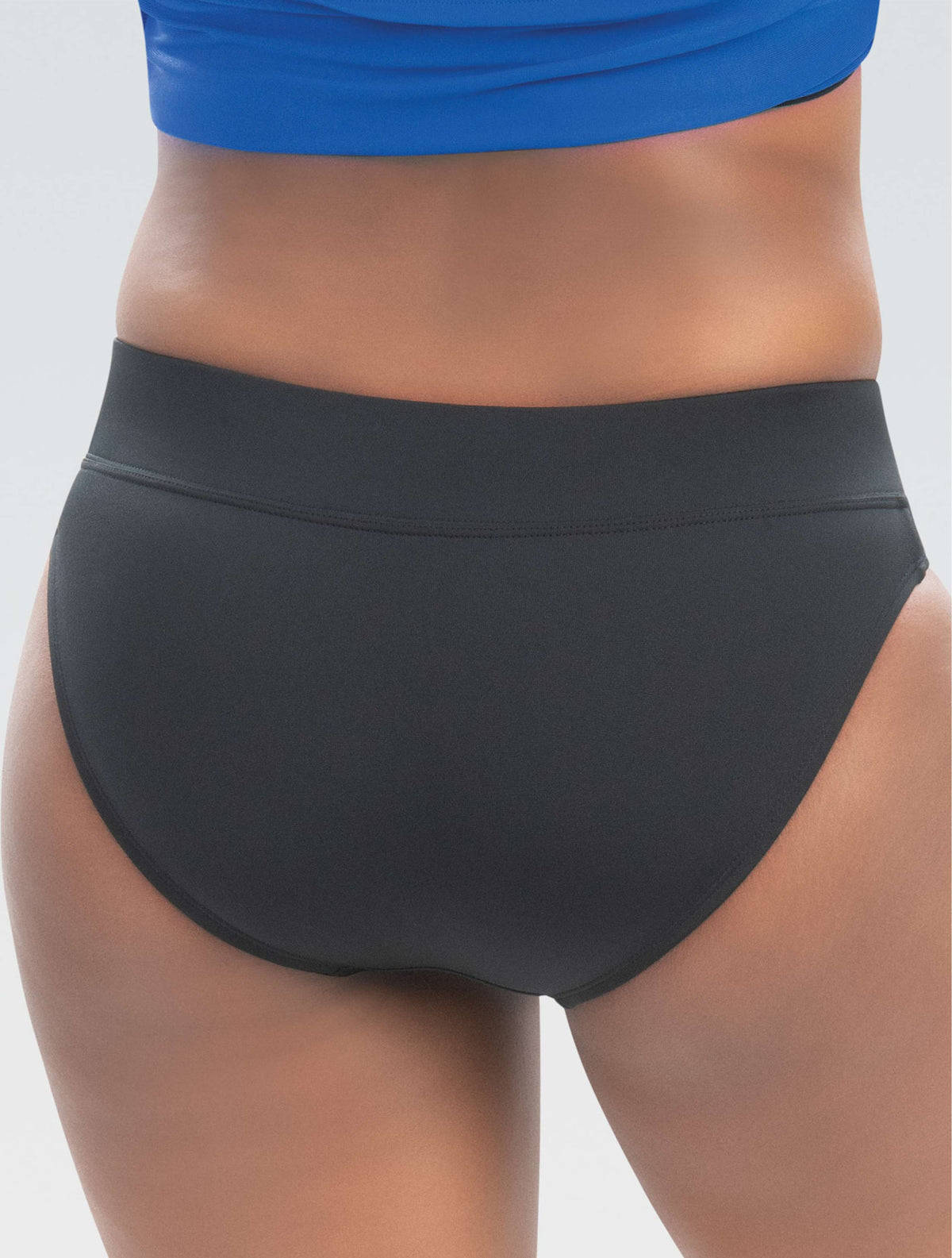 Women's Aquashape Black Moderate Brief - Black back