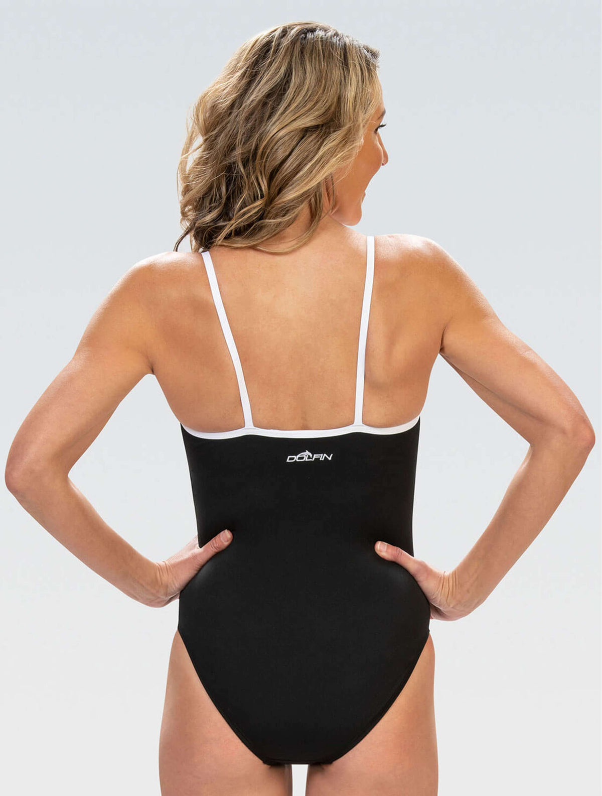 Women's Aquashape Black Straight Back Moderate Lap One Piece - Black Straight Back Moderate Lap multi