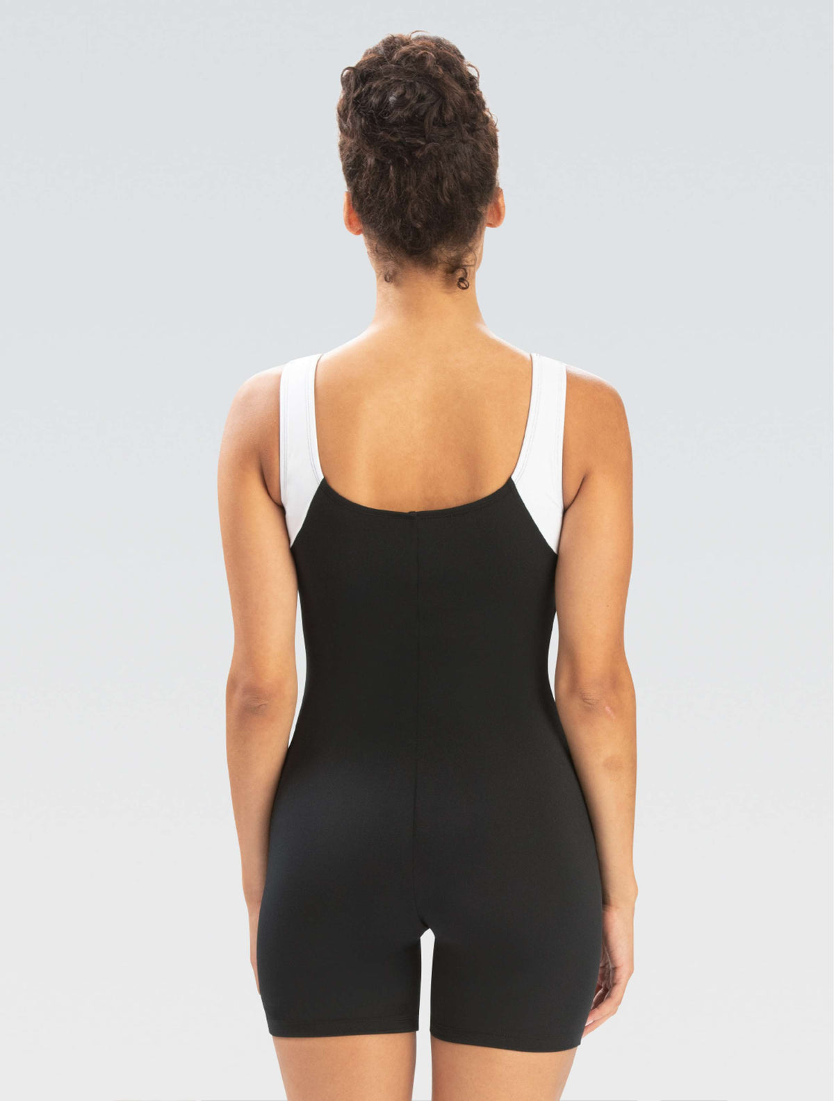 Women's Aquashape Black and White Color Block Aquatard - Black and White back-model