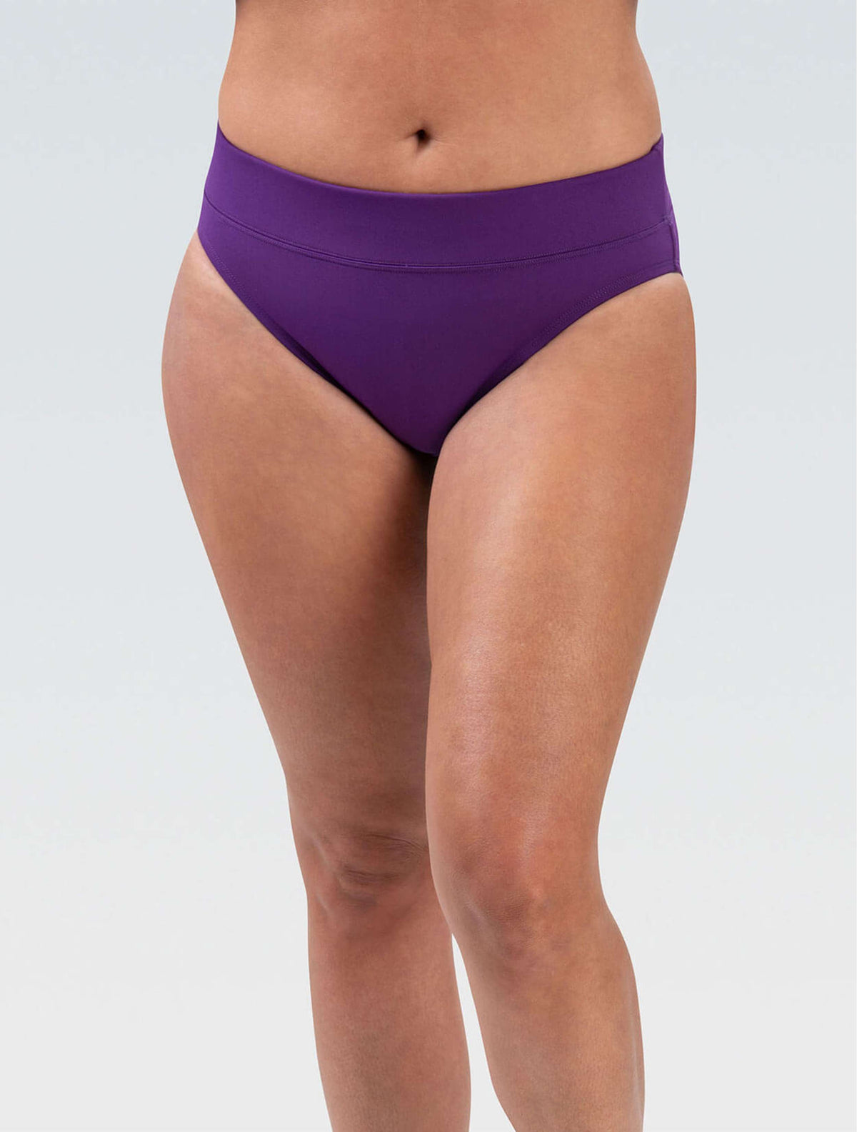 Women's Aquashape Eggplant Moderate Brief - Eggplant front