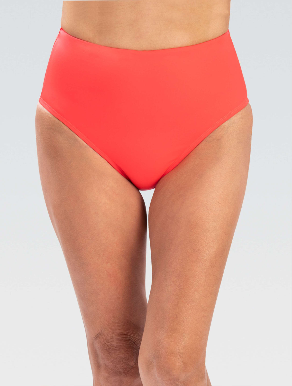 Women's Aquashape High-Waisted Contemporary Brief: Coral Spice - High-Waisted front-model