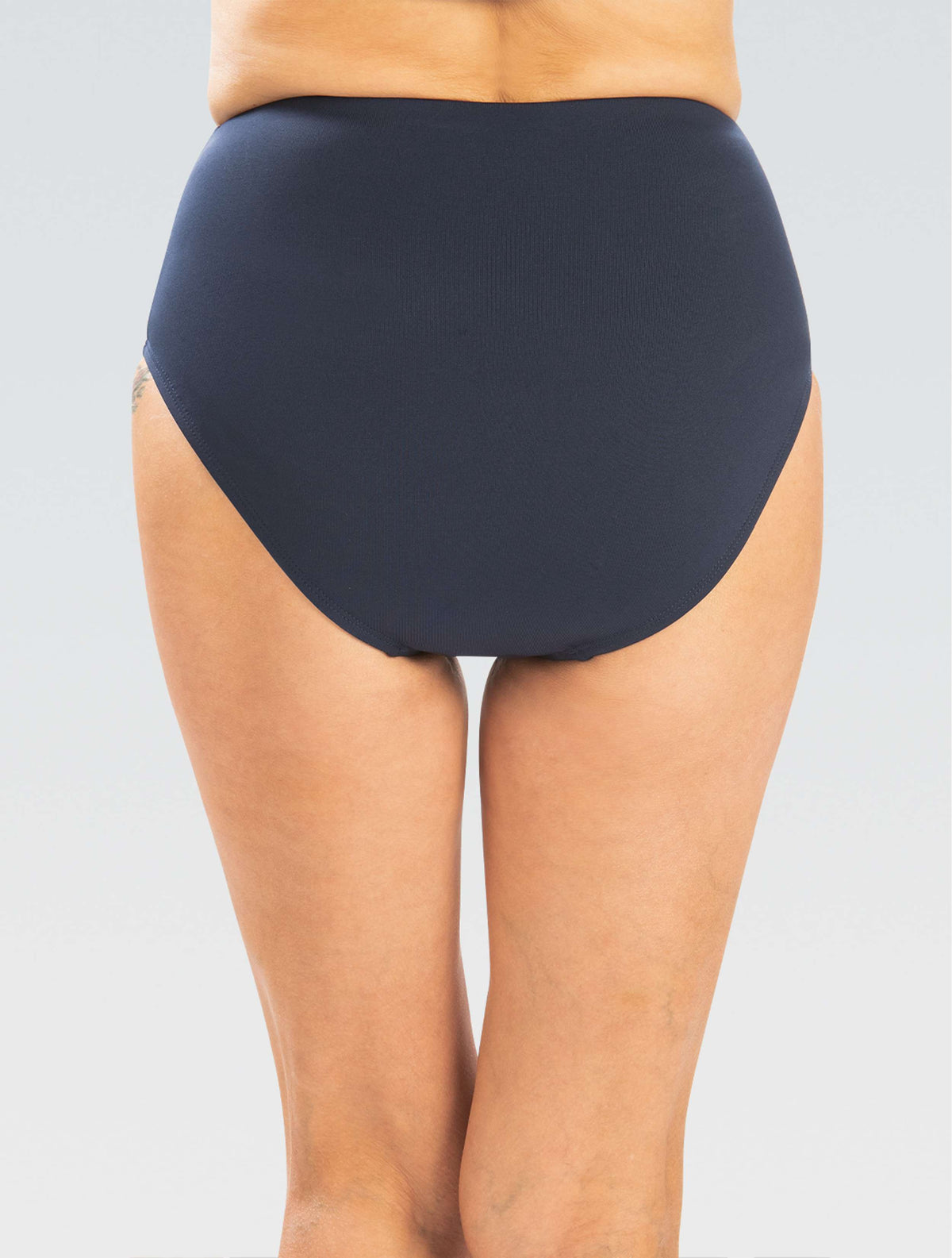 Women's Aquashape High-Waisted Contemporary Brief: Navy - High-Waisted back-model