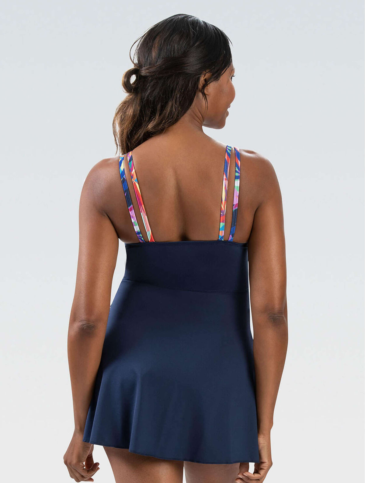 Women's Aquashape Knot Front Swim Dress: Las Palmas - Knot Front back