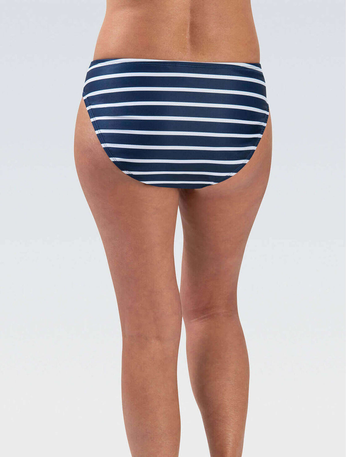 Women's Aquashape Nautical Contemporary Front Loop Brief Bottom - Nautical back