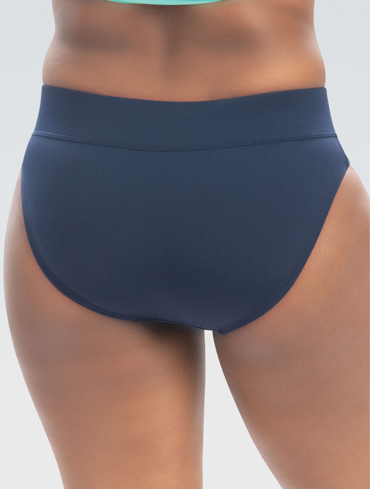 Women's Aquashape Navy Moderate Brief - Navy back