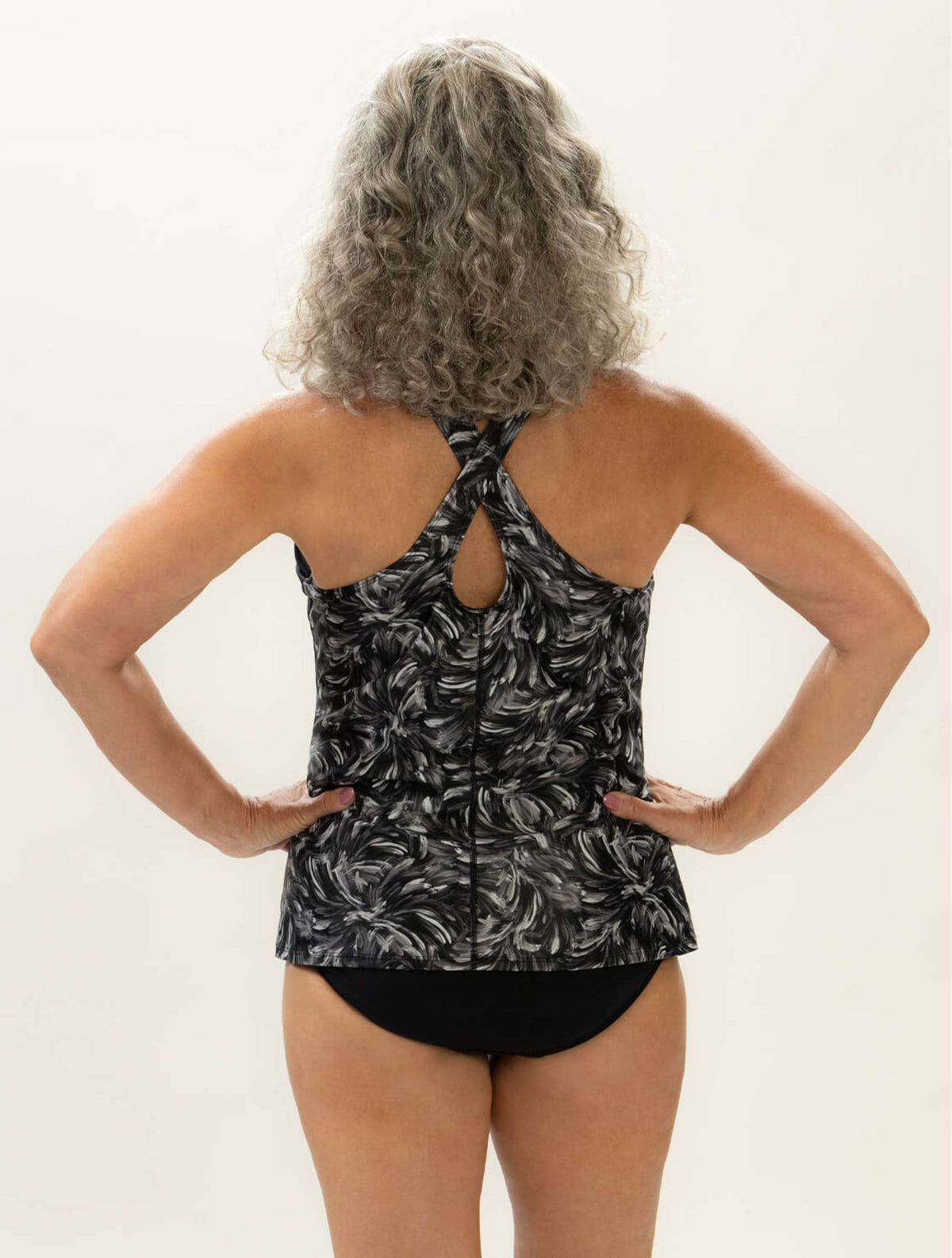 Women's Aquashape Oasis Print Twist Back Tankini Top - Oasis Print back