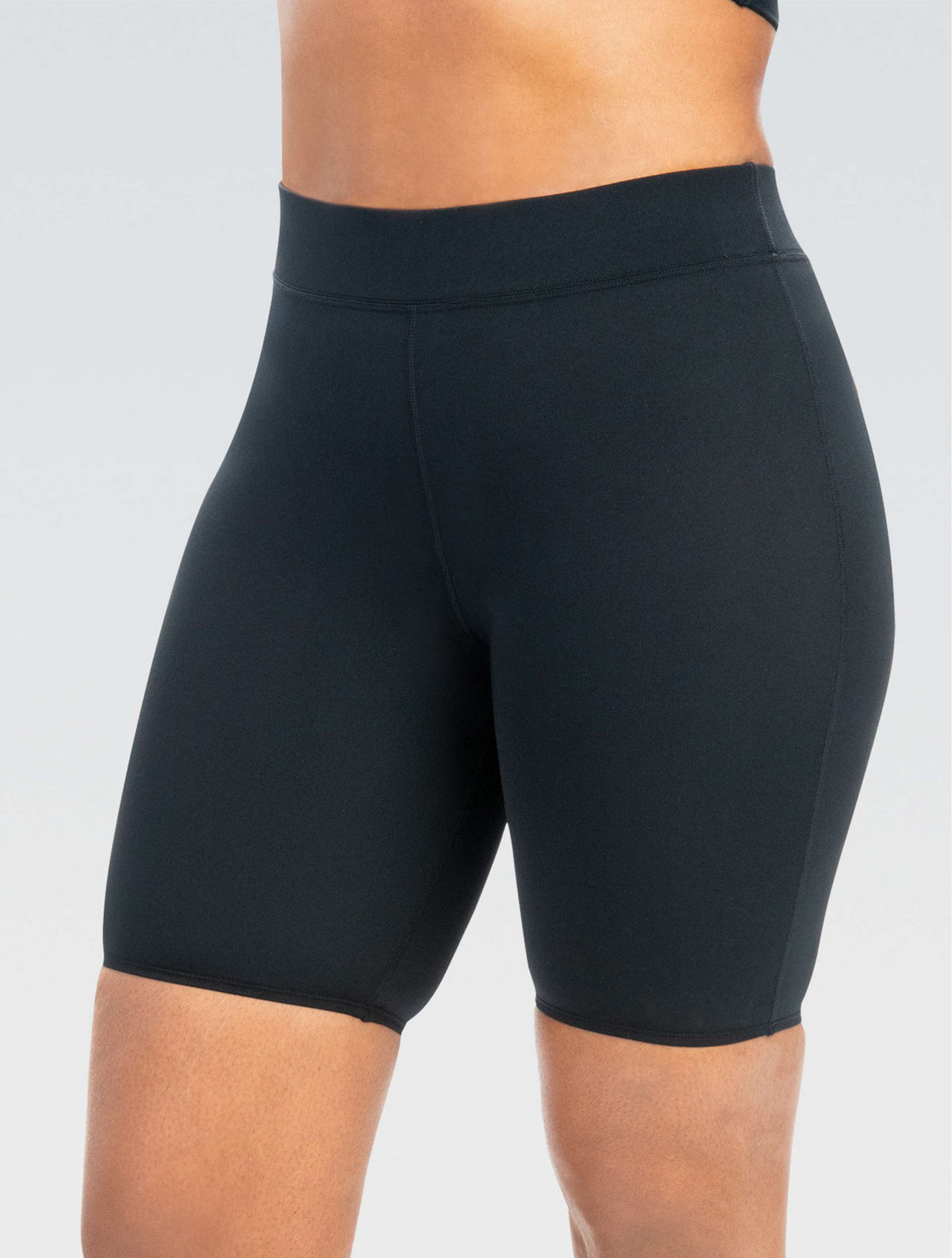 Women's Aquashape Solid Black Jammer - Black front