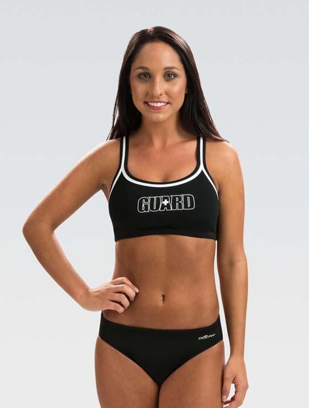 Women's Guard Black Bikini Top - Guard Black Bikini Top front
