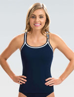 Women's Navy Tankini Top - Navy front