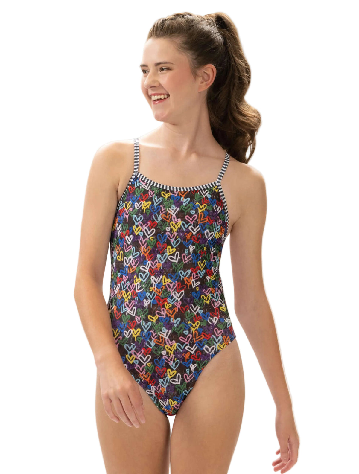 Dolfin Uglies Women's Love Wins Print String Back One Piece - Love Wins String Back front-extra
