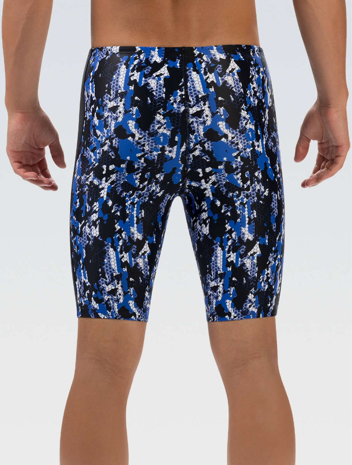 XtraSleek Men's Breaker Blue Spliced Jammer - Breaker Blue back