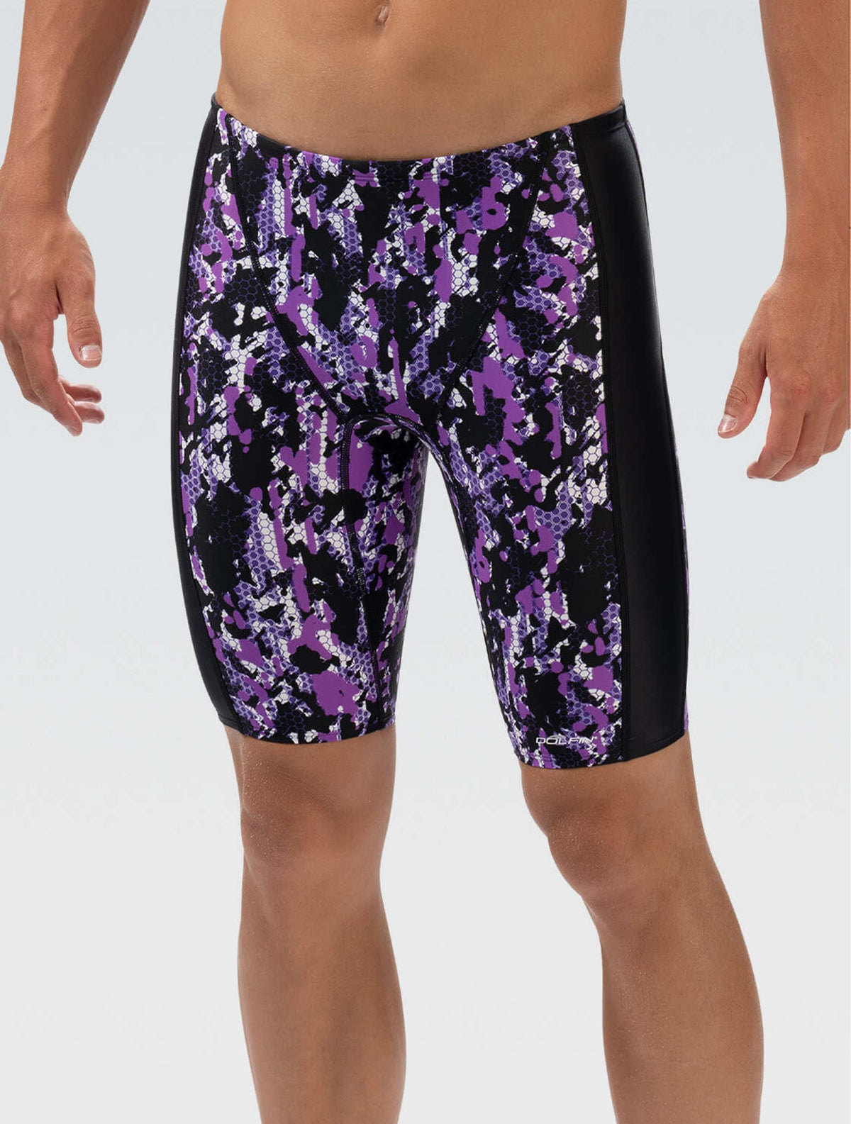 XtraSleek Men's Breaker Purple Spliced Jammer - Breaker Purple front