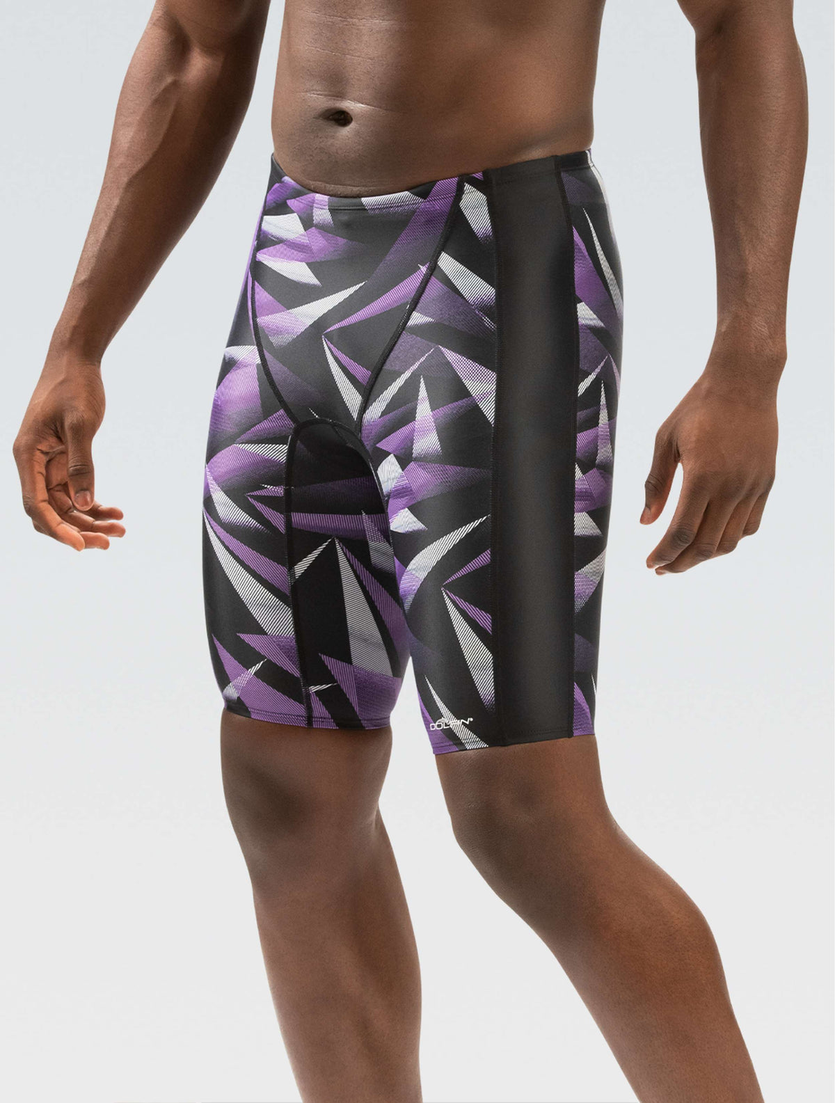 XtraSleek Men's Galactic Purple Spliced Jammer - Galactic Purple front