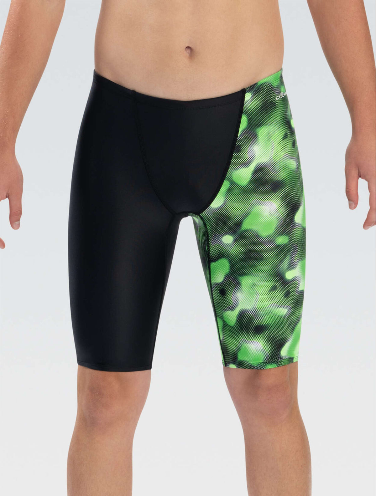 XtraSleek Men's Magma Green Asymmetrical Jammer - Magma Green front
