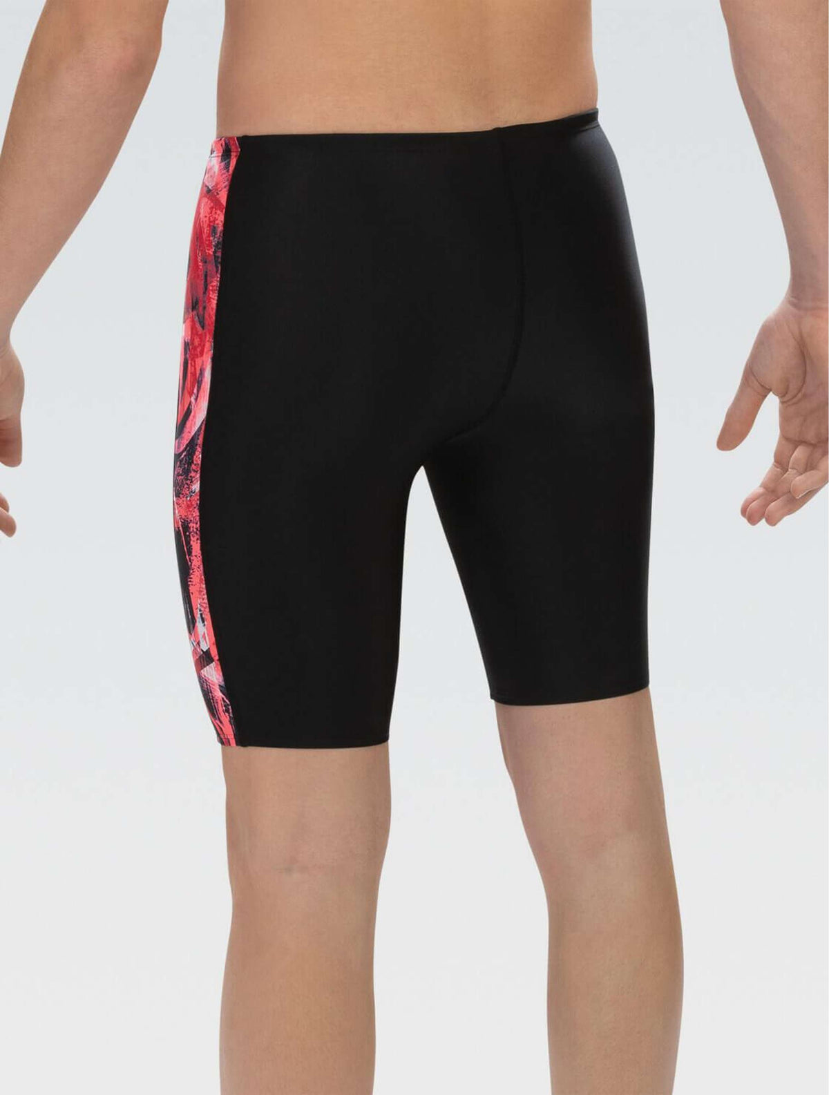 XtraSleek Men's Supernova Red Spliced Jammer - Supernova Red back