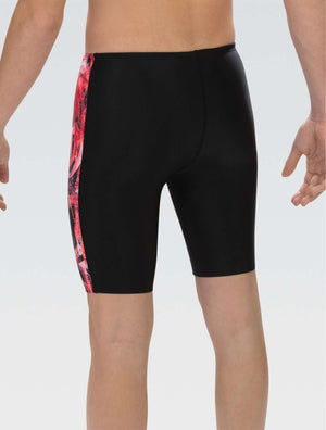 XtraSleek Men's Supernova Red Spliced Jammer - Supernova Red back