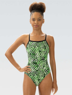 XtraSleek Propel Green V-Back One Piece - Propel Green front