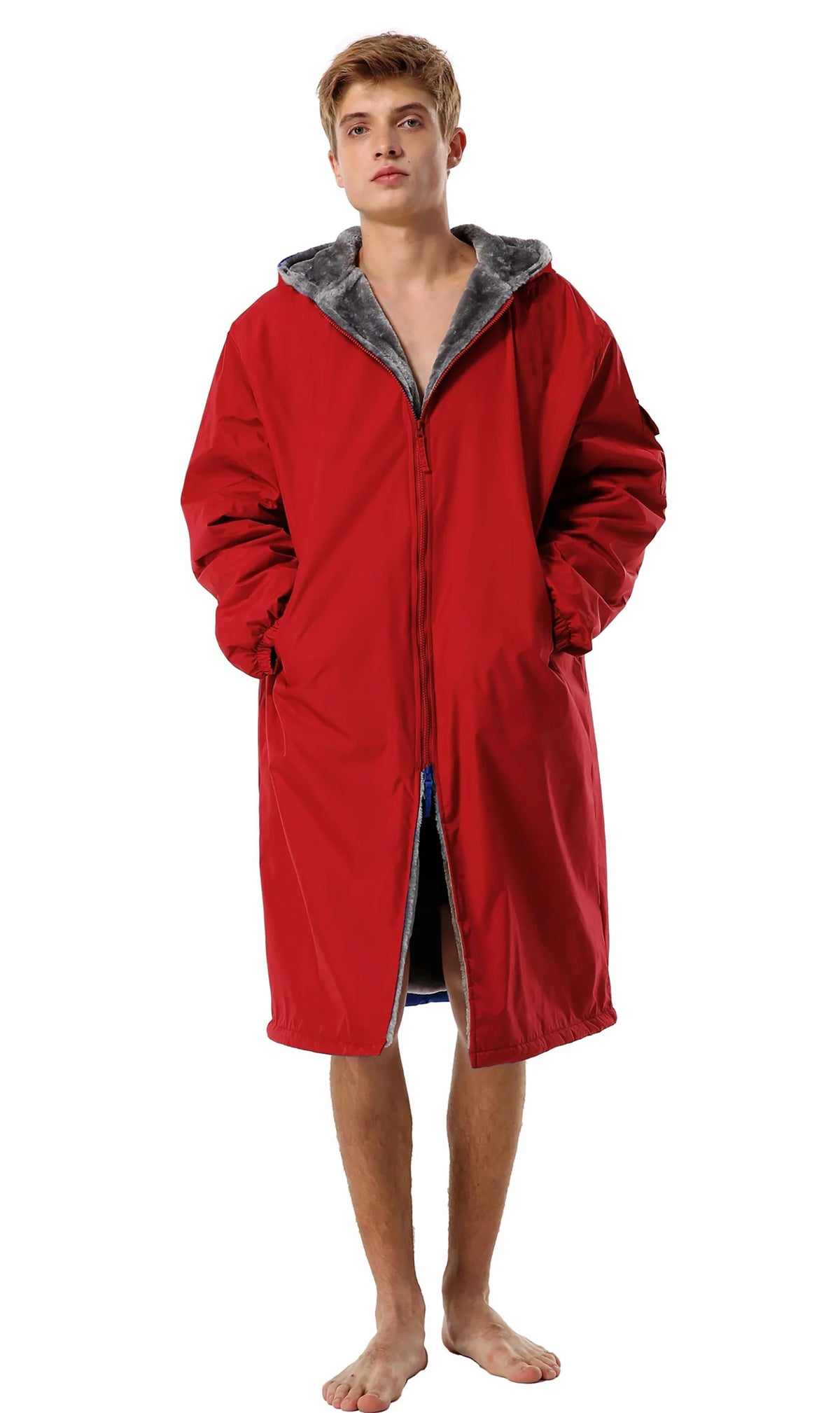 Adoretex Unisex Team Swim Parka with Faux Fur Lining - 27