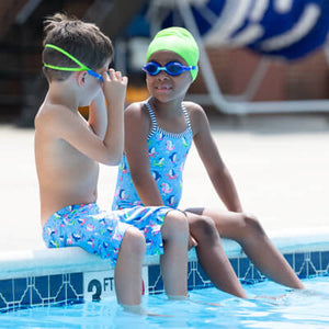 Dolfin Uglies Little Dolfin Girls' Fin Floats Print One Piece - 26